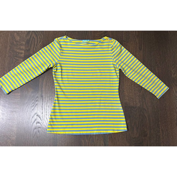 J. McLaughlin Striped Catalina Cloth Top 3/4 Sleeves ~ Size XS - Picture 7 of 7